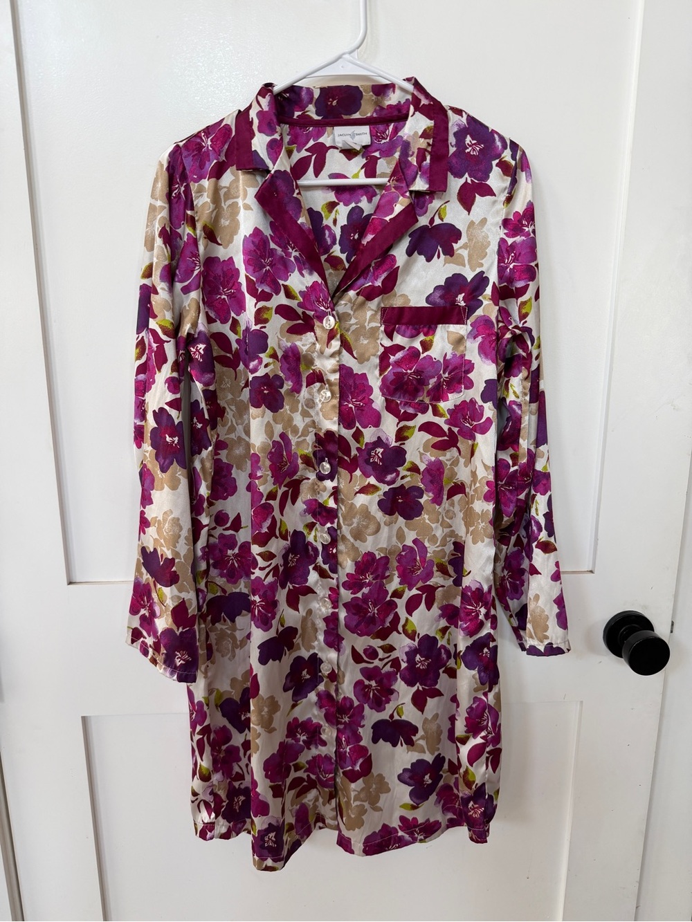 Jaclyn Smith Floral Purple M Night Dress Gown